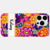Cool Retro Bloemstuk Gepersonaliseerd Case-Mate iPhone Case (Achterkant (horizontaal))