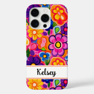 Cool Retro Bloemstuk Persoonlijk iPhone 16 Pro Hoesje