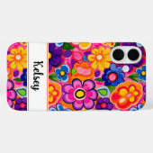 Cool Retro Bloemstuk Persoonlijk Case-Mate iPhone Case (Achterkant (horizontaal))
