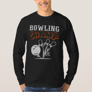 Cool Retro Bowling Champ Mannen Lange hoes T-shirt