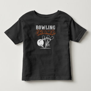 Cool Retro Bowling Champ Sport Toddler Kinder Shirts