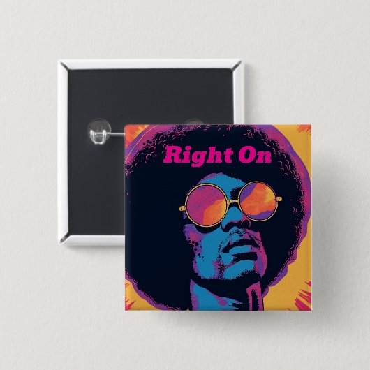 Cool/Retro-Button Vierkante Button 5,1 Cm (Voorkant /achterkant)