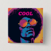 Cool/Retro-Button Vierkante Button 5,1 Cm (Voorkant)