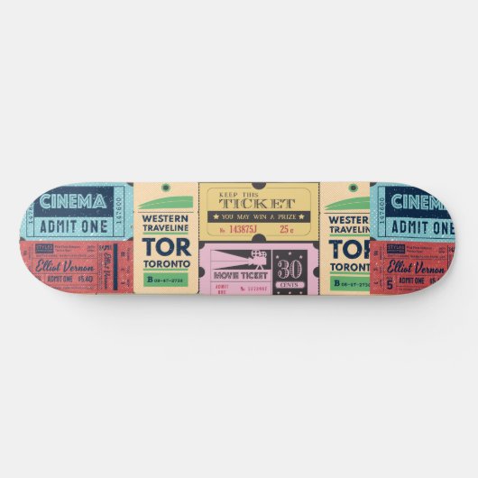 Cool retro cadeau Ole cenima tickets Classic  Persoonlijk Skateboard (Horizontaal)