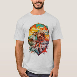Cool Retro Cameragrafiek T-shirt
