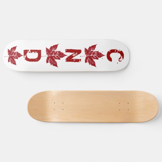 Cool Retro Canada Skateboard  Maple Leaf (Horizontaal)