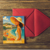 Cool Retro Cannes Franse Rivièra Briefkaart