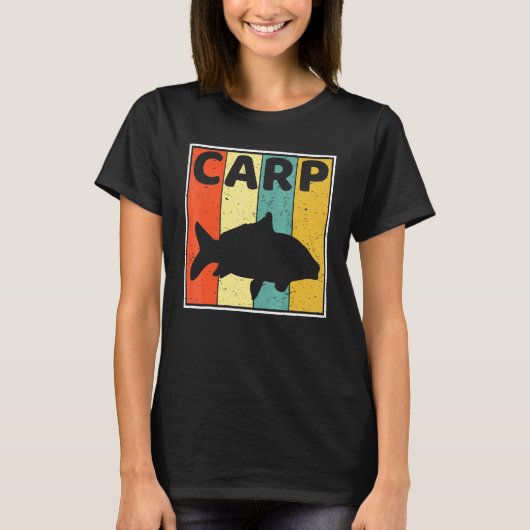 Cool Retro Carp Fish Fisherman Vist T-shirt (Voorkant)