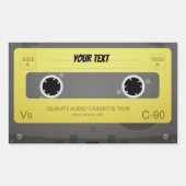 Cool Retro cassette ontwerp Rechthoekige Sticker (Voorkant)