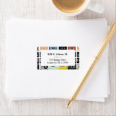 Cool retro  cassettes mix bandenpatroon etiket (Insitu)