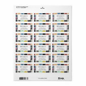 Cool retro  cassettes mix bandenpatroon etiket (Full Sheet)