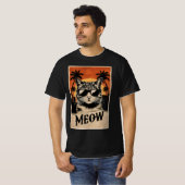Cool Retro Cat with Sunglasses T-shirt (Voorkant volledig)