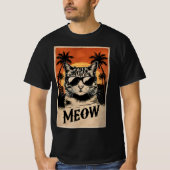 Cool Retro Cat with Sunglasses T-shirt (Voorkant)