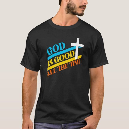 Cool Retro Christelijk Gezegde God's Good The Tim T-shirt (Voorkant)