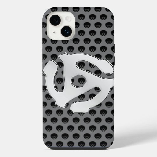 COOL Retro Chrome Als 45 spacer DJ Print iPhone Hoesje (Achterkant)
