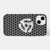 COOL Retro Chrome Als 45 spacer DJ Print iPhone Hoesje (Achterkant horizontaal)