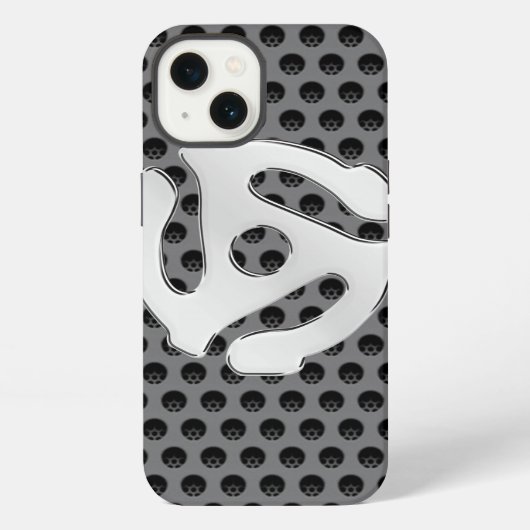 COOL Retro Chrome Zoiets 45 spacer DJ Print iPhone Hoesje (Achterkant)