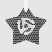 COOL Retro Chroom, zoals 45-spacer DJ Print Ornament (voorkant)