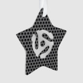 COOL Retro Chroom, zoals 45-spacer DJ Print Ornament (voorkant)