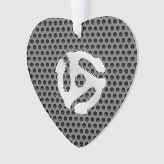 COOL Retro  Chroom, zoals 45-spacer DJ Print Ornament (voorkant)