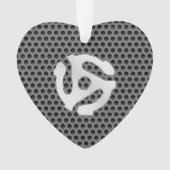 COOL Retro  Chroom, zoals 45-spacer DJ Print Ornament (voorkant)