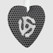 COOL Retro  Chroom, zoals 45-spacer DJ Print Ornament (voorkant)