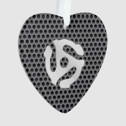 COOL Retro Chroom, zoals 45-spacer DJ Print Ornament (voorkant)