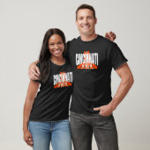 Cool Retro Cincinnati OrangeBlack Cincinnati OH Fa T-shirt (Unisex)