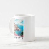 Cool Retro Classic Dubrovnik Kroatië Koffiemok (Voorkant links)