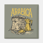 Cool retro Coffee for caffeine lover l Kitchen Magneet (Voorkant)