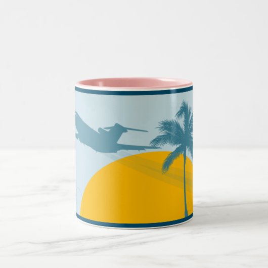 Cool Retro Commercial Airliner Mok (Center)