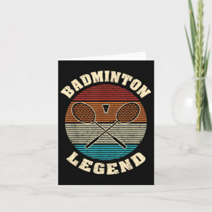 Cool Retro Crossing Rackets Badminton Legend Badmi Kaart