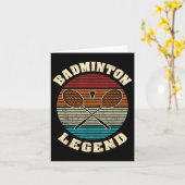 Cool Retro Crossing Rackets Badminton Legend Badmi Kaart (Gele Bloem)