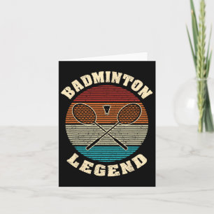 Cool Retro Crossing Rackets Badminton Legend Badmi Kaart