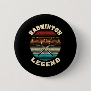 Cool Retro Crossing Rackets Badminton Legend Badmi Ronde Button 5,7 Cm