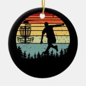 Cool Retro Disk Golf Sport Keramisch Ornament (Voorkant)
