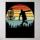 Cool Retro Disk Golf Sport Poster (Voorkant)