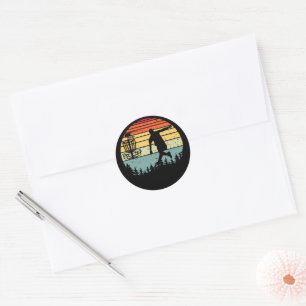 Cool Retro Disk Golf Sport Ronde Sticker