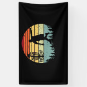 Cool Retro Disk Golf Sport  Spandoek (Verticaal)
