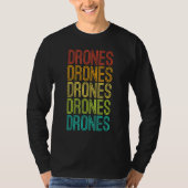 Cool  Retro Drones T-shirt (Voorkant)