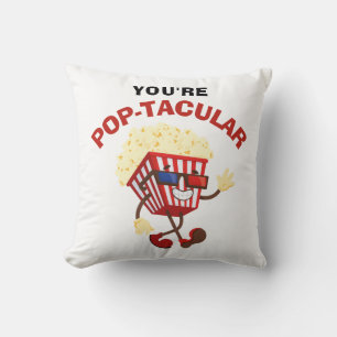 Cool Retro Funny Popcorn humor films cadeau Kussen