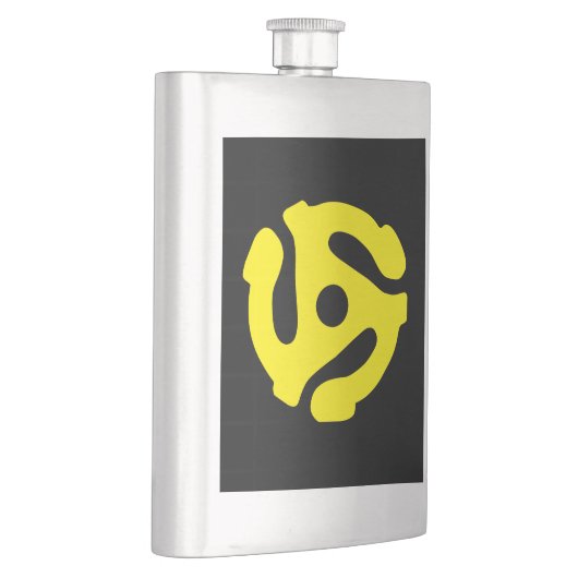 COOL Retro  Geel 45 voorzetkamer DJ Heupfles (Rechts)