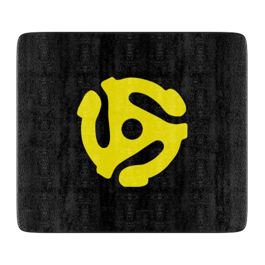 COOL Retro Geel 45 voorzetkamer DJ Snijplank (Voorkant)