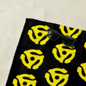 COOL Retro  Geel 45 voorzetkamer DJ Strandlaken (In situ)