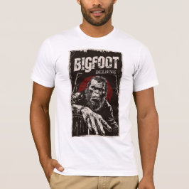 Cool Retro Geloof in Bigfoot Monster T-shirt