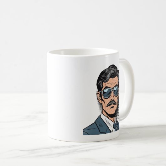 Cool Retro Gent Mug Koffiemok (Voorkant rechts)