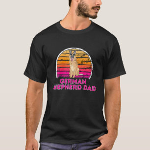 Cool Retro German Shepherd Dad - Hondenliefhebber  T-shirt