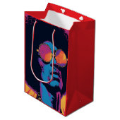 Cool/Retro Gift Bag Medium Cadeauzakje (Voorkant Gekanteld)