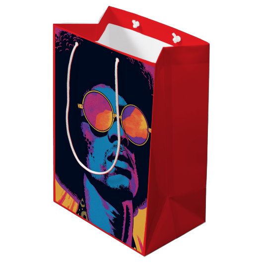 Cool/Retro Gift Bag Medium Cadeauzakje (Achterkant Gekanteld)