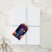 Cool/Retro Gift Label Cadeaulabel (Met Touw)
